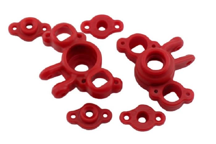 RPM AXLE CARRIERS FOR TRAXXAS 1/16 MINI E-REVO/SLASH RED