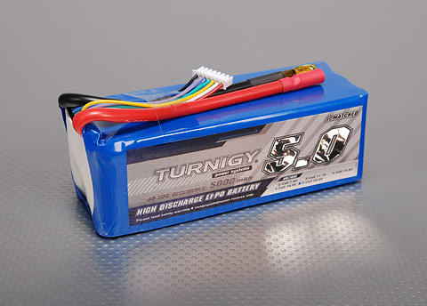 Turnigy 5000mAh 6S 40C Lipo Pack