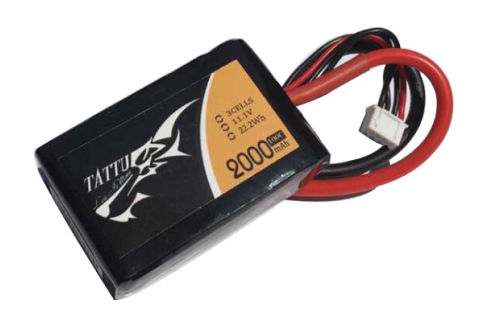 Tattu 2000mAh 3S 11.1V 100C Lipo Battery Pack