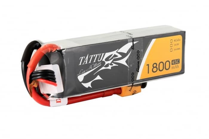 TATTU 1800mAh 14.8V 45C 4S1P Lipo Battery Pack with XT60 - Πατήστε στην εικόνα για να κλείσει