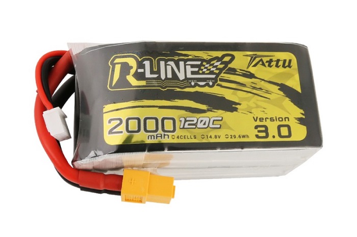 Tattu R-Line Version 3.0 2000mAh 14.8V 120C 4S1P Lipo Battery - Πατήστε στην εικόνα για να κλείσει