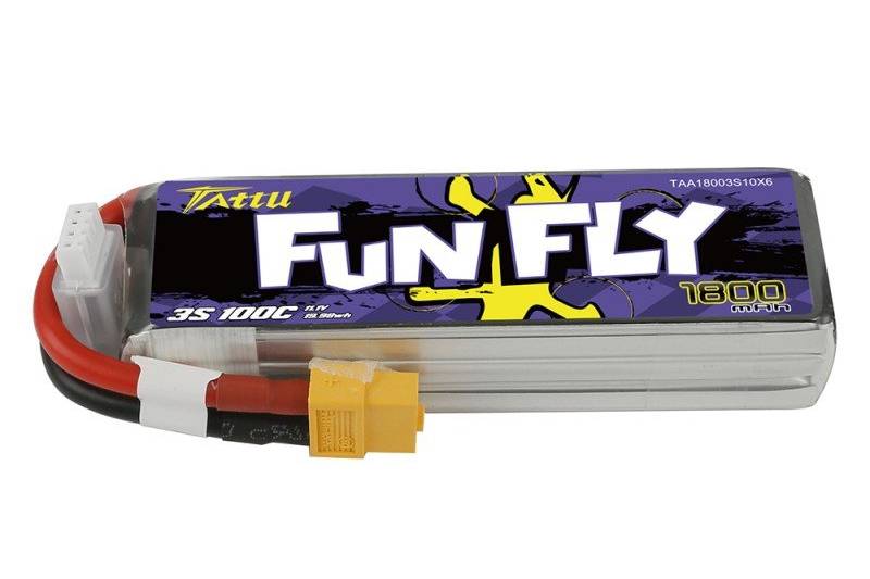 Tattu Funfly Series 1800mAh 11.1V 100C 3S1P Lipo Battery XT60