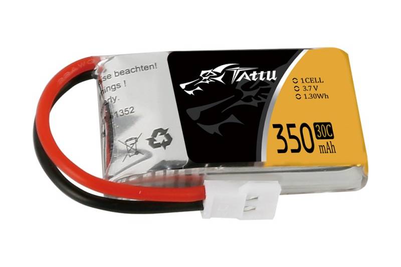 Tattu 350mAh 3.7V 30C 1S1P Lipo Battery Pack with Molex Plug