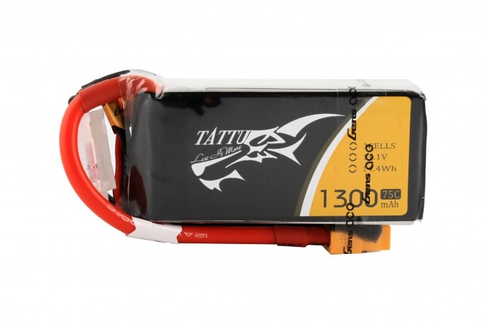 TATTU 1300mAh 11.1V 75C 3S1P Lipo Battery Pack - Πατήστε στην εικόνα για να κλείσει