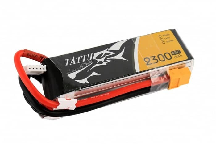 TATTU 2300mAh 14.8V 45C 4S1P Lipo Battery Pack - Πατήστε στην εικόνα για να κλείσει