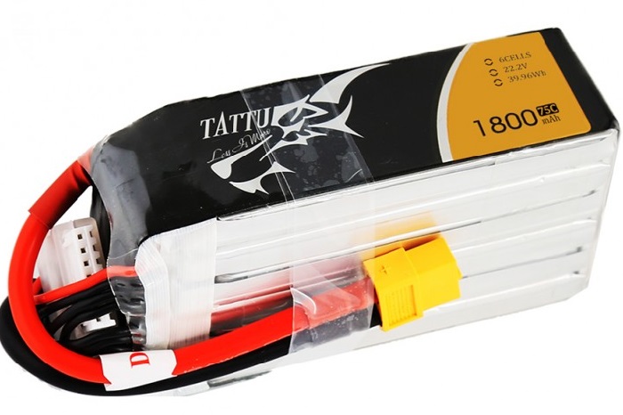 TATTU 1800mAh 75C 6S1P Lipo Battery - Πατήστε στην εικόνα για να κλείσει