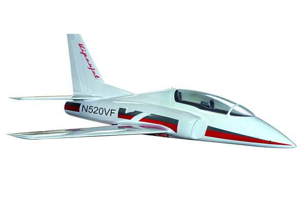 Top Gun Viper 70mm Fibreglass, RC Jet - White/Red