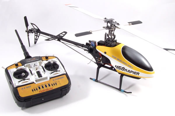 Top Gun Pro Heli Rapier 450 RTF 6 Channel 3D RC Helicopter with