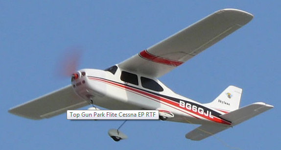 Top Gun Park Flite Cessna Ηλεκτρικό RTF W/LiPo - RC Airplane - Πατήστε στην εικόνα για να κλείσει