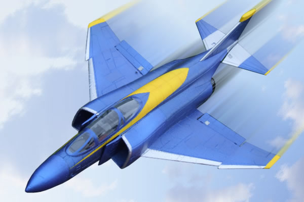 F4-E Phantom Blue Angels EDF Electric RTF RC Jet with 2.4ghz Rad