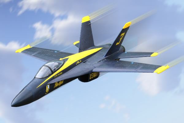 Top Gun F/A-18C Hornet Blue Angels 70mm Electric ARTF Jet RC