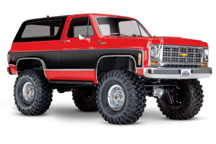 Traxxas TRX-4 Chevy K5 Blazer Crawler XL-5 (no batty/chg), RED - Click Image to Close