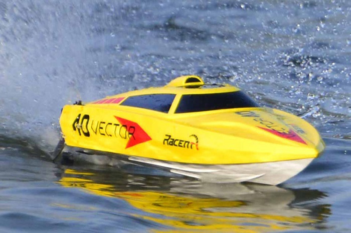 VOLANTEX VECTOR 40 BRUSHLESS BOAT RTR - YELLOW - Click Image to Close