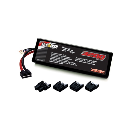 VENOM 3200mAh 7.4V 20C 2-Cell LiPo BATTERY - UNI Plug