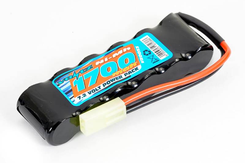 VOLTZ 7.2V 1700MAH NIMH STRAIGHT BATTERY PACK W/MINI TAMIYA
