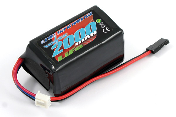 Voltz 2000mAh 2S 6.6v LiFe RX Hump Battery Pack - Πατήστε στην εικόνα για να κλείσει