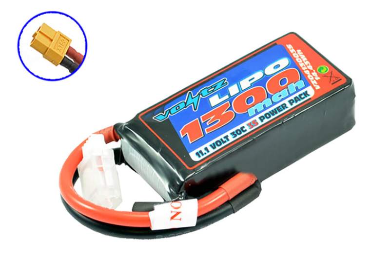 VOLTZ 1300MAH 11.1V 30C 3S LIPO BATTERY W/XT60