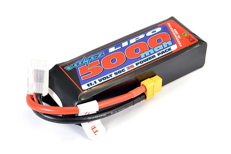 VOLTZ 5000MAH 11.V 50C LIPO BATTERY W/XT60 - Click Image to Close