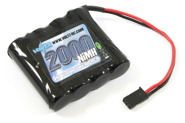 Voltz 2000mAh 4.8v RX Straight Pack with Futaba Connector