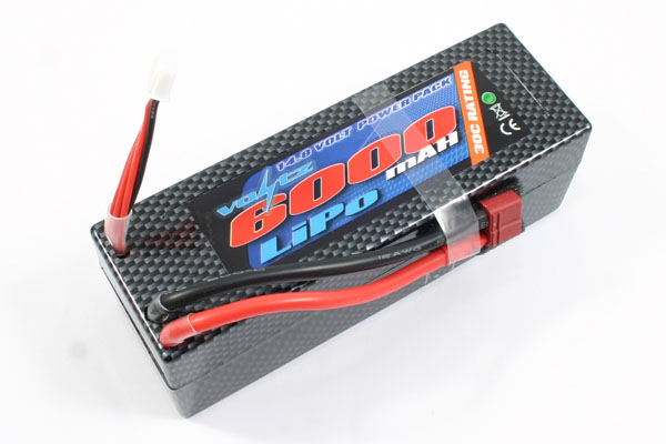 Voltz 6000mAh Hard Case 14.8v 4S 30c Lipo Stick Pack