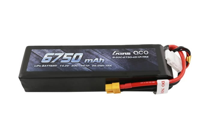 Gens ace 6750mAh 14.8V 50C 4S1P Lipo Battery Pack with XT60 - Click Image to Close