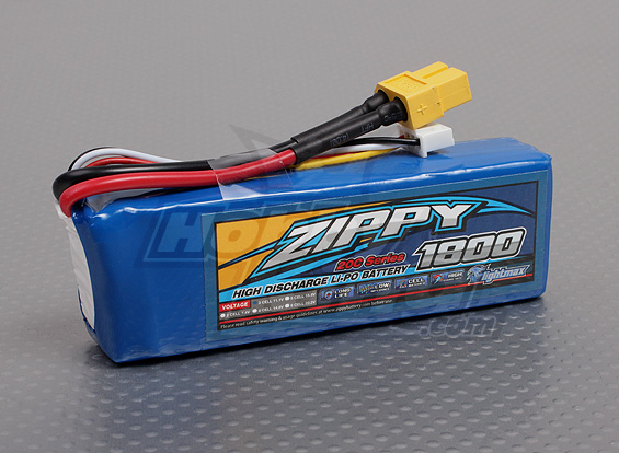 ZIPPY Flightmax 1800mAh 3S1P 20C, LiPo Battery - Πατήστε στην εικόνα για να κλείσει