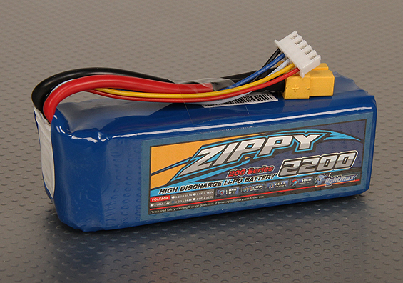 ZIPPY Flightmax 2200mAh 4S1P 20C Lipo Batteries