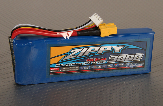 ZIPPY Flightmax Batteries 3000mAh 3S1P 20C