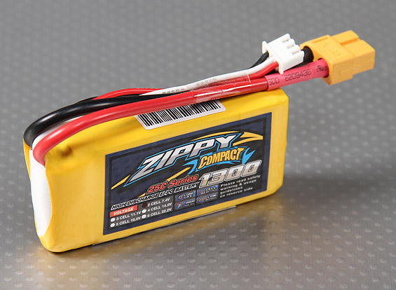 ZIPPY Compact 1300mAh 2S 25C Lipo Pack