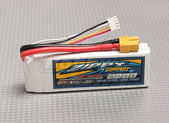 ZIPPY Compact 2200mAh 3S 25C Lipo Battery Pack