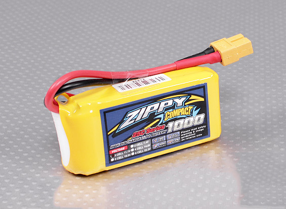 ZIPPY Compact 1000mAh 3S 25C Lipo Pack