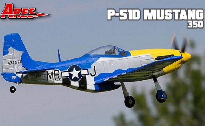 P-51D Mustang 350 - Τηλεκατευθυνόμενο ηλεκτρικό αεροπλάνο - Πατήστε στην εικόνα για να κλείσει