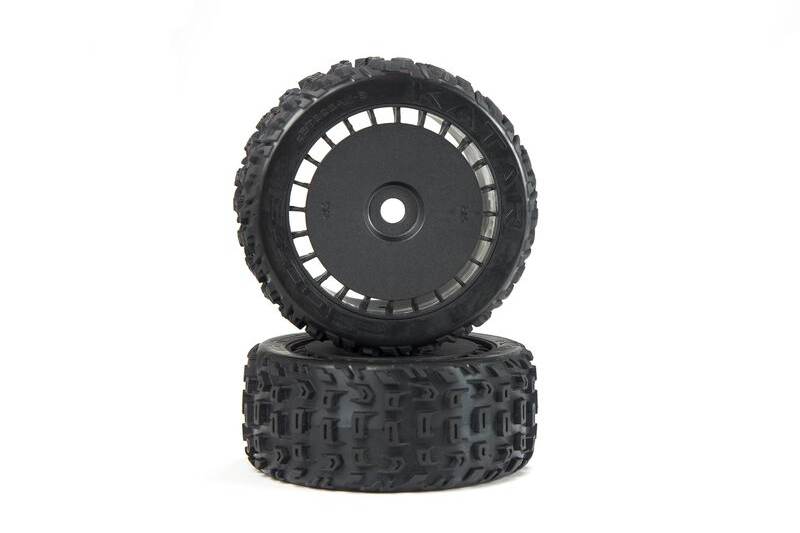 Arrma dBoots Katar T Belted 6S Tire Set Glued (Blk) (2)