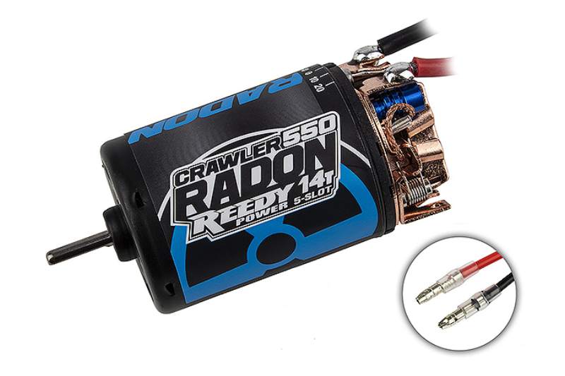 REEDY RADON 2 CRAWLER 550 14T 5 SLOT 1600KV BRUSHED MOTOR - Πατήστε στην εικόνα για να κλείσει