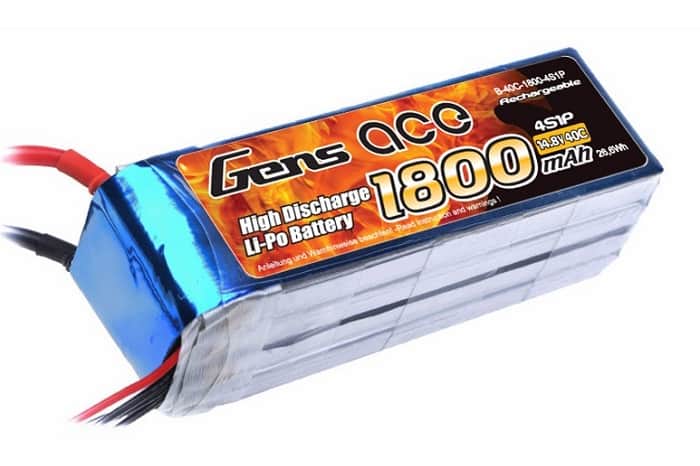 Gens ace 4s 1800mah Lipo 14.8V 40C for RC Plane - Πατήστε στην εικόνα για να κλείσει