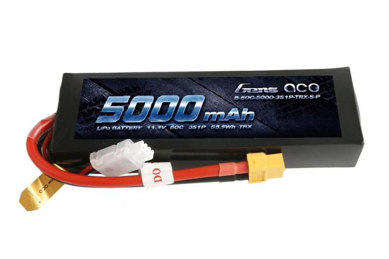 Gens ace 5000mAh 11.1V 50C 3S1P Short-Size Lipo With XT60 Plug