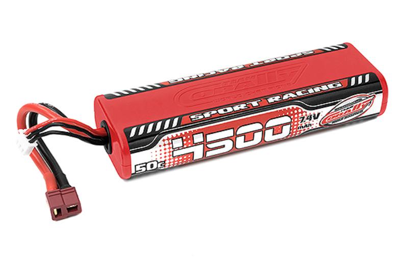 CORALLY SPORT RACING 50C LIPO 4500MAH 7.4V ROUND 2S STICK T-PLUG