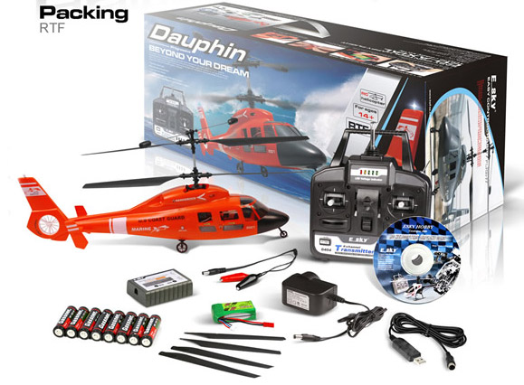 Dauphin Esky 35 MGHz (Red) - RC Helicopter