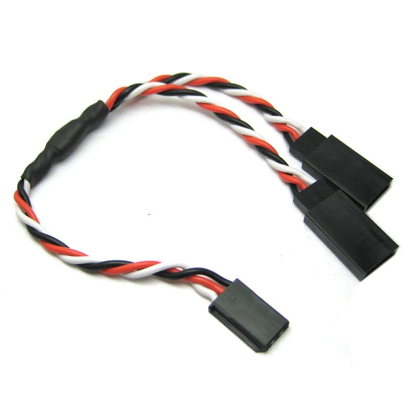 ETRONIX 15CM 22AWG FUTABA TWISTED Y EXTENSION WIRE