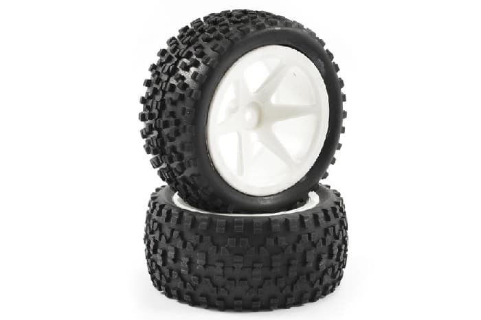 FASTRAX 1/10 MOUNTED CUBOID BUGGY REAR TYRES 6-SPOKE - Πατήστε στην εικόνα για να κλείσει