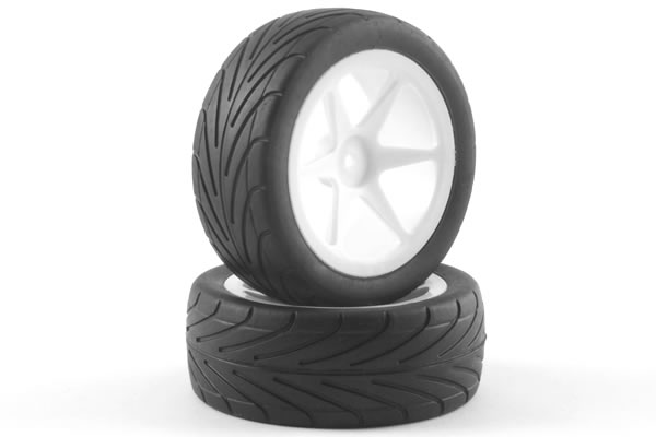 Fastrax 'Arrow' 1/10th Buggy Front Tyres Pre-Mounted on Dish Whe - Πατήστε στην εικόνα για να κλείσει