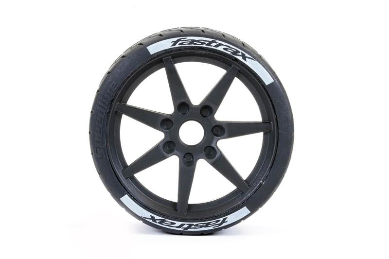 FASTRAX SUPAFORZA FRONT 52° TYRES/BLK 17MM HEX WHEELS