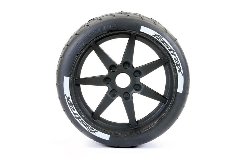 Fastrax Supaforza Wide Rear 52° Tyres 17mm Hex Black Wheels - Πατήστε στην εικόνα για να κλείσει