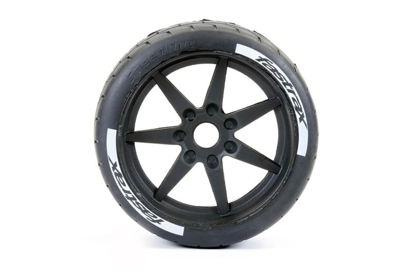 FASTRAX SUPAFORZA WIDE REAR 52° TYRES/BLACK 17MM HEX WHEELS