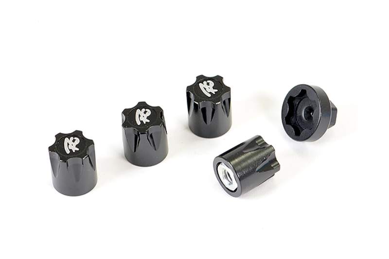 FASTRAX ANTIDUST ALUMNIUM M4 WHEEL NUT COVERS (4PC) - BLACK