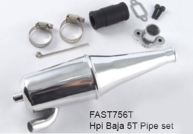 Hpi Baja 5T Pipe Set / Exhaust - Πατήστε στην εικόνα για να κλείσει