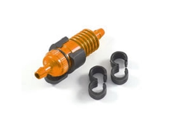 FASTRAX BURNT ORANGE FUEL FILTER W/MOUNT/FUEL TUBE CLIPS - Πατήστε στην εικόνα για να κλείσει