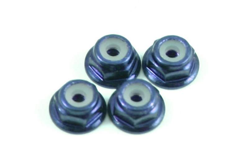 FASTRAX M2 BLUE FLANGED LOCKNUTS 4PCS - Πατήστε στην εικόνα για να κλείσει