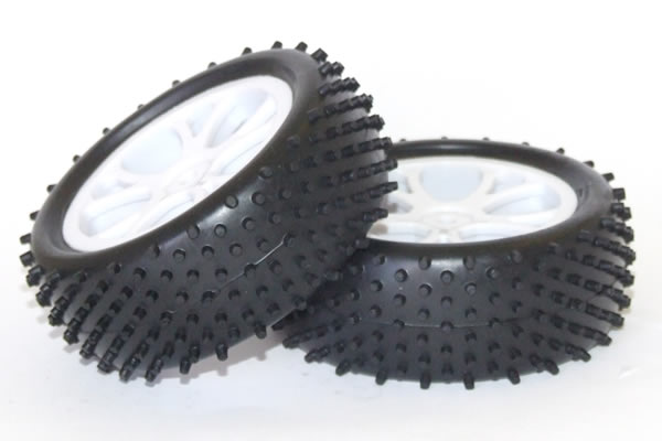 FTX Front Buggy Wheel and Tyre Set White - Vantage - Πατήστε στην εικόνα για να κλείσει