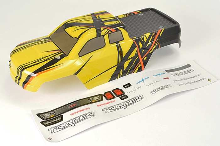 FTX TRACER TRUCK BODY & DECAL - YELLOW OPTION